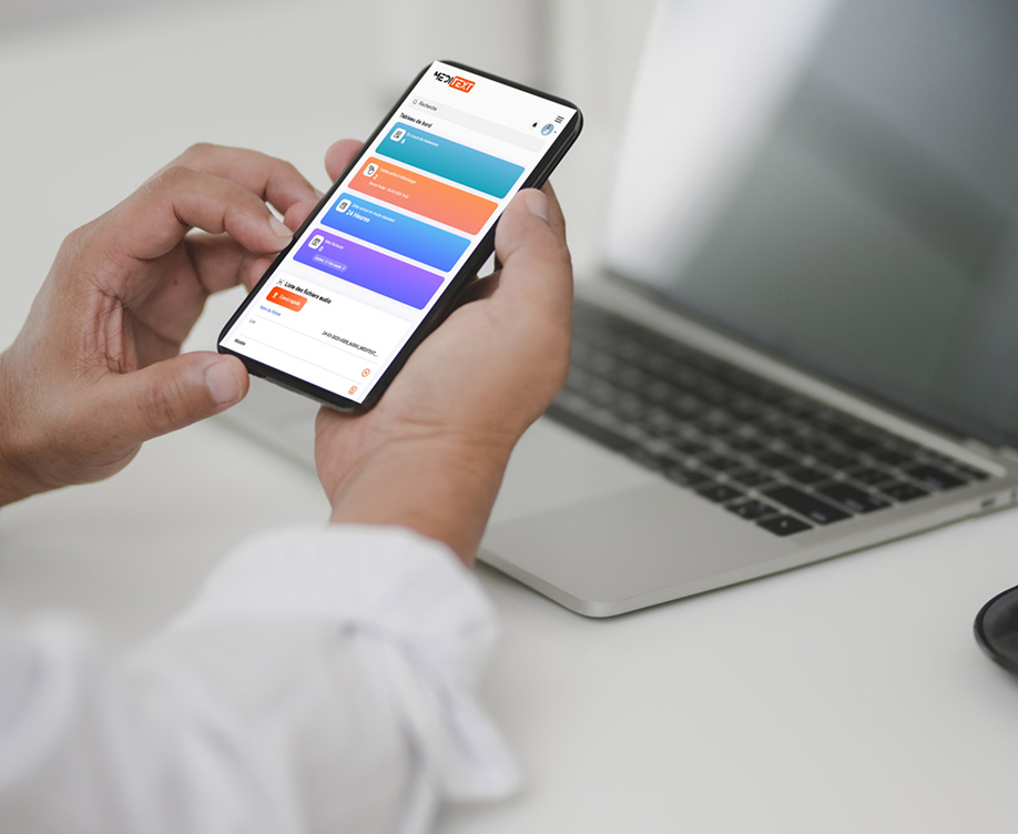 Application Meditext sur mobile